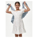 Krémové holčičí květované šaty Marks & Spencer
