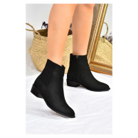 Fox Shoes Women's Black Low Heel Daily Boots
