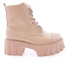 DGN Es802 Women's Thick Sole Lace-Up Boots.