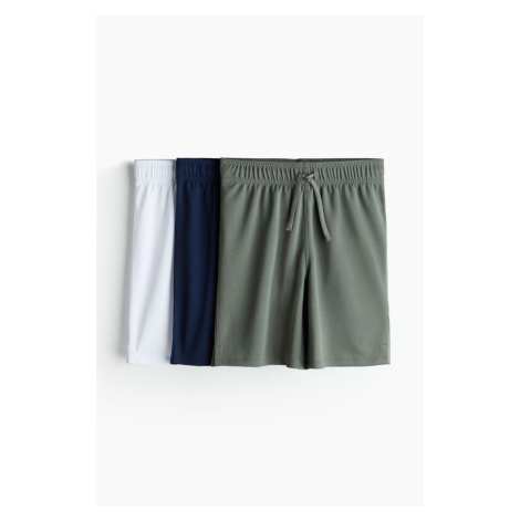 H & M - Sportovní šortky ze'síťoviny DryMove™ 3 kusy - zelená H&M