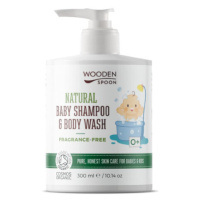 WoodenSpoon Dětský sprchový gel a šampon 2v1 bez parfemace 300ml