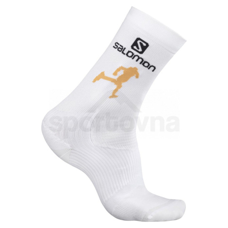 Ponožky Salomon SENSE SUPPORT GOLDEN TRAIL - bílá -44