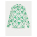 Zeleno-bílá dámská vzorovaná košile Marks & Spencer