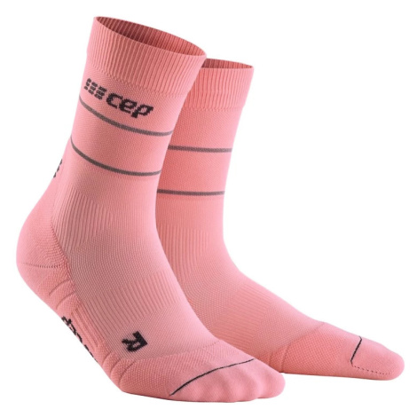 Dámské běžecké ponožky CEP Reflective světle růžové