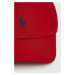 Čepice Polo Ralph Lauren červená barva, hladká