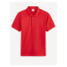 Červené pánské basic polo tričko Celio Teone