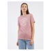 Starorůžové dámské tričko Converse Chuck Taylor Floral