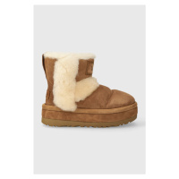 Semišové sněhule UGG Classic Chillapeak hnědá barva, 1144046