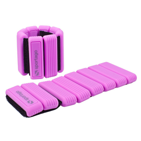 Sportago Fity Groove silikonové závaží na kotníky 2x0,5 kg, fialové