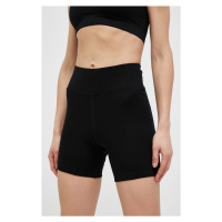 Kraťasy Dkny dámské, černá barva, hladké, high waist