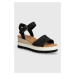 Semišové sandály Toms Diana černá barva, 10019743