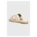 Pantofle Tommy Hilfiger SHIRTING FLAT ESPADRILLE SANDAL dámské, béžová barva, FW0FW08055