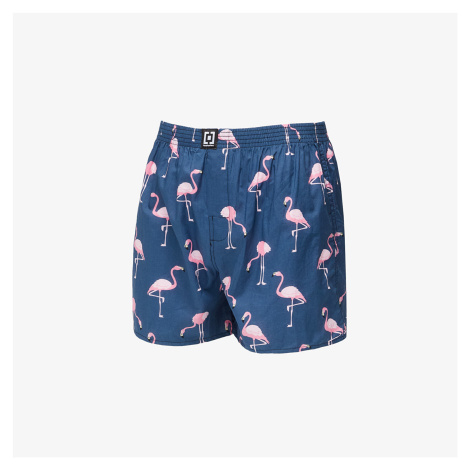 Horsefeathers Manny Boxer Shorts Blue/ Flamingos Print
