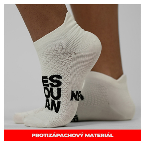 NEBBIA - Ponožky kotníkové YES YOU CAN 122 UNISEX (white) - NEBBIA