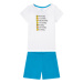 Dívčí pyžamo / noční košile BIO (bílá/modrá)