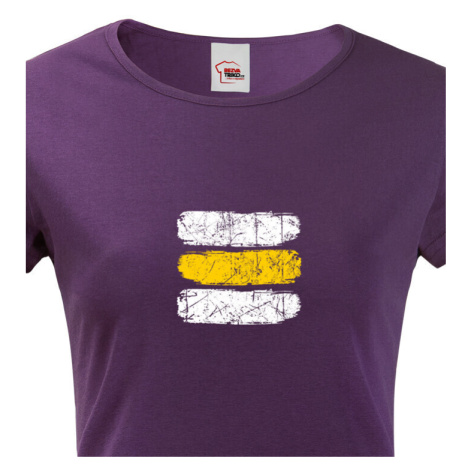 Dámské tričko Turistická značka - žlutá - ideální turistické tričko BezvaTriko