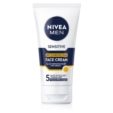 NIVEA MEN Sensitive ochranný krém pro muže SPF 15 75 ml