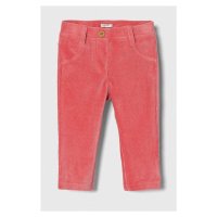 Kalhoty United Colors of Benetton růžová barva, hladké