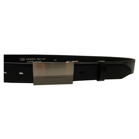 Penny Belts Pánský kožený společenský opasek 35-020-1PS-60 black 120 cm