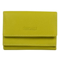 SEGALI Dámská malá kožená peněženka SG-21756 neon lime