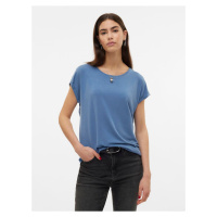 Modré dámské basic tričko Vero Moda Ava