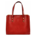 Vera Pelle Kožená červená dámská kabelka do ruky Florencie Červená
