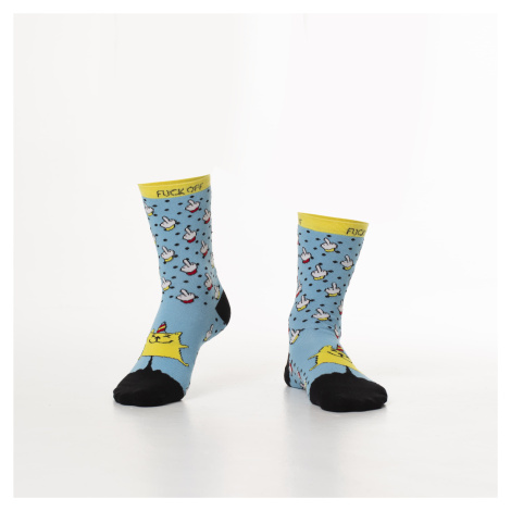 Modré dámské ponožky se vzory FASARDI