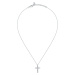 Morellato Moderní stříbrný náhrdelník s křížkem Medium Cross Tesori SAIW117