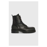 Kožené boty AllSaints Mudfox černá barva, MF529Z