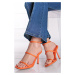 Oranžové sandály na tenkém podpatku Gwen