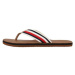 Tommy Hilfiger LEATHER BEACH SANDAL Hnědá