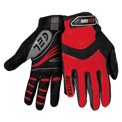 BIOTEX Cyklistické rukavice dlouhoprsté - SUMMER - černá/červená