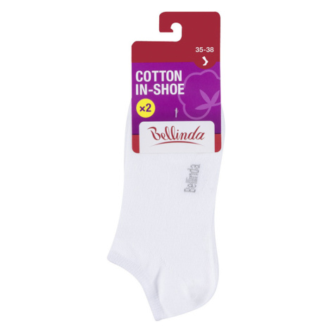 Bellinda COTTON IN-SHOE vel. 35/38 dámské kotníkové ponožky 2 páry bílé