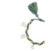 Šperk karl lagerfeld k/woven charms bracelet zelená
