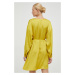Šaty American Vintage žlutá barva, mini