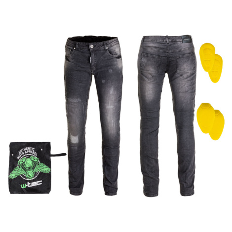 Pánské moto jeansy W-TEC Komaford tmavě šedá