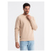 BASIC men's non-stretch cotton sweatshirt - beige V6 OM-SSBN-0159