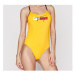 Tommy Hilfiger Tommy Jeans dámské žluté jednodílné plavky CHEEKY ONE-PIECE