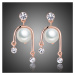 Victoria Filippi Náušnice s perlou a Swarovski krystaly Barbara E0324 Bílá/čirá