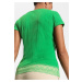 Bonprix RAINBOW tričko lemované krajkou Barva: Zelená, Mezinárodní