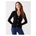 LC Waikiki V-Neck Plain Long Sleeve Women's Knitwear Cardigan