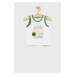 Dětský bavlněný top United Colors of Benetton bílá barva, s aplikací