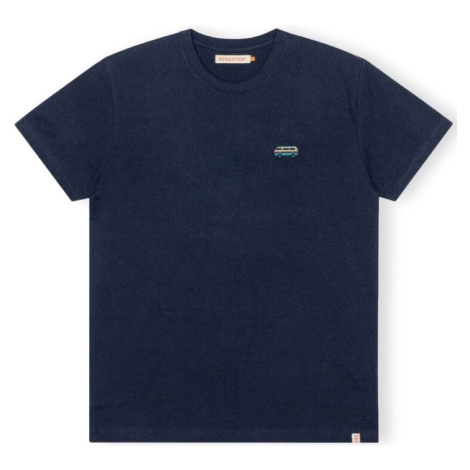 Revolution T-Shirt Regular 1342 BUS - Navy/Melange Modrá