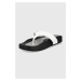 Kožené žabky Karl Lagerfeld LIDO dámské, bílá barva, na plochém podpatku, KL81500