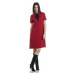 Večerní podzimní šaty s krátkými rukávy Vive Maria Moje červené šaty