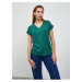 Zelené dámské žíhané basic tričko ZOOT.lab Adriana 3
