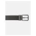 Opasek trussardi belt h 3,5 cm reversible double texture smooth + full grain leather černá