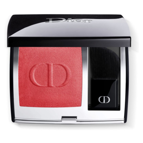 DIOR Rouge Blush kompaktní tvářenka se štětcem a zrcátkem odstín 999 (Satin) 6 g