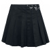 Banned Alternative Skládaná široká sukně Mini sukně černá
