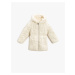 Koton Waterproof Faux Fur Detailed Hooded Long Puffy Coat.